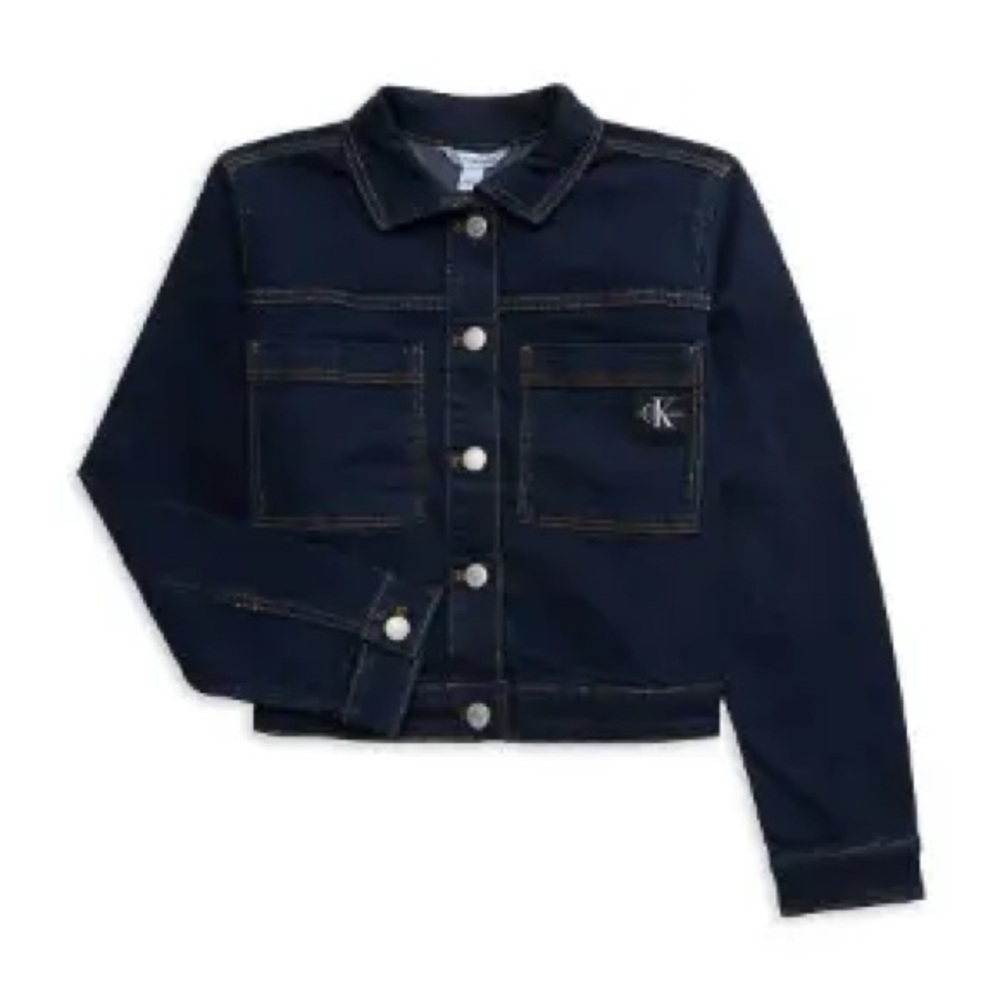 Calvin Klein Blue Denim Jean Jacket Timeless Style comfortable fit